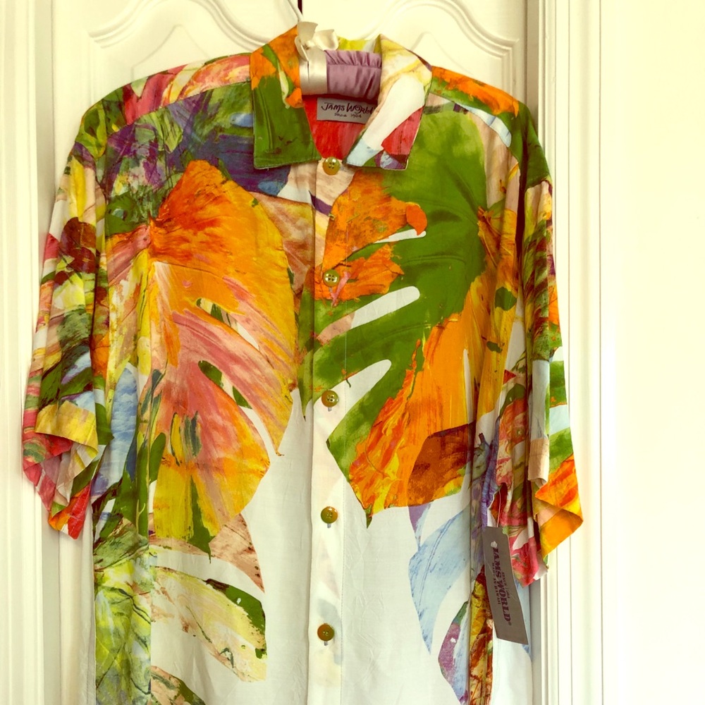 Jams World Hawaiian shirt - Small. Parrot motif
